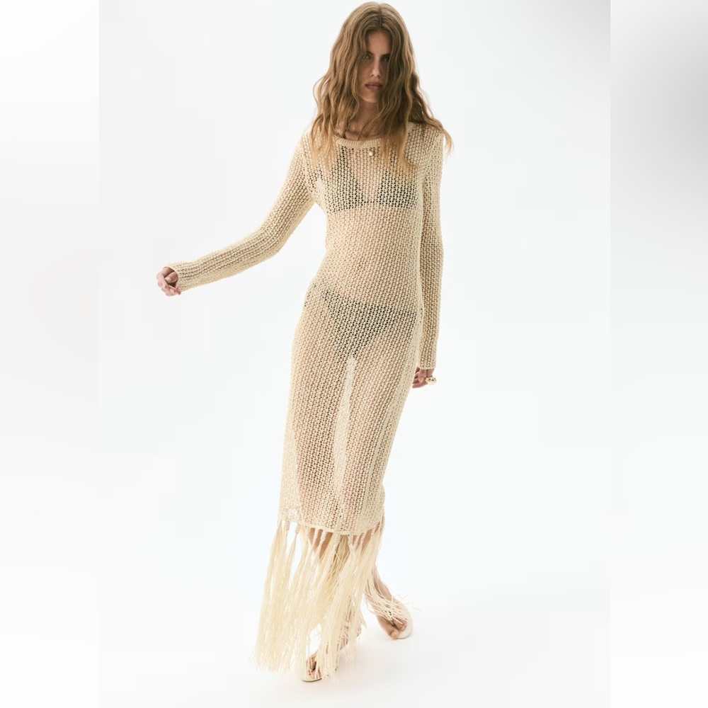 H&M Cream Maxi Dress